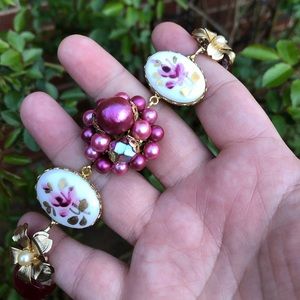“Rose Petals” 🌹🌹 Hand crafted bracelet from repurposed vintage earrings
